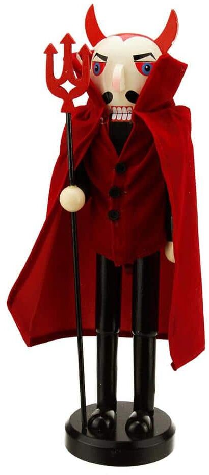 Northlight 14 in. Red Devil Wooden Halloween Nutcracker