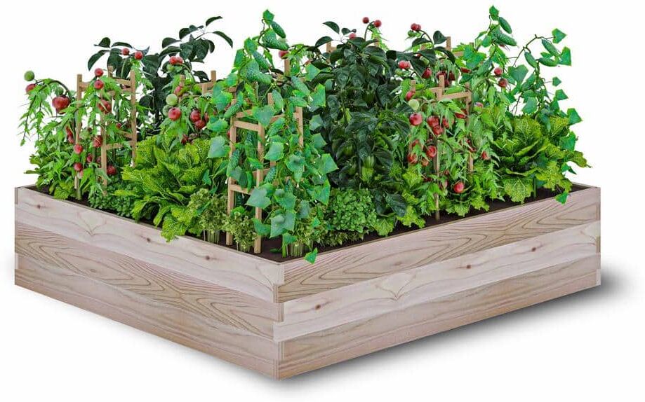 cedarcraft Beautiful. Functional. Sustainable. 45 in. x 45 in. x 10.5 in. H Ground Cedar Planter