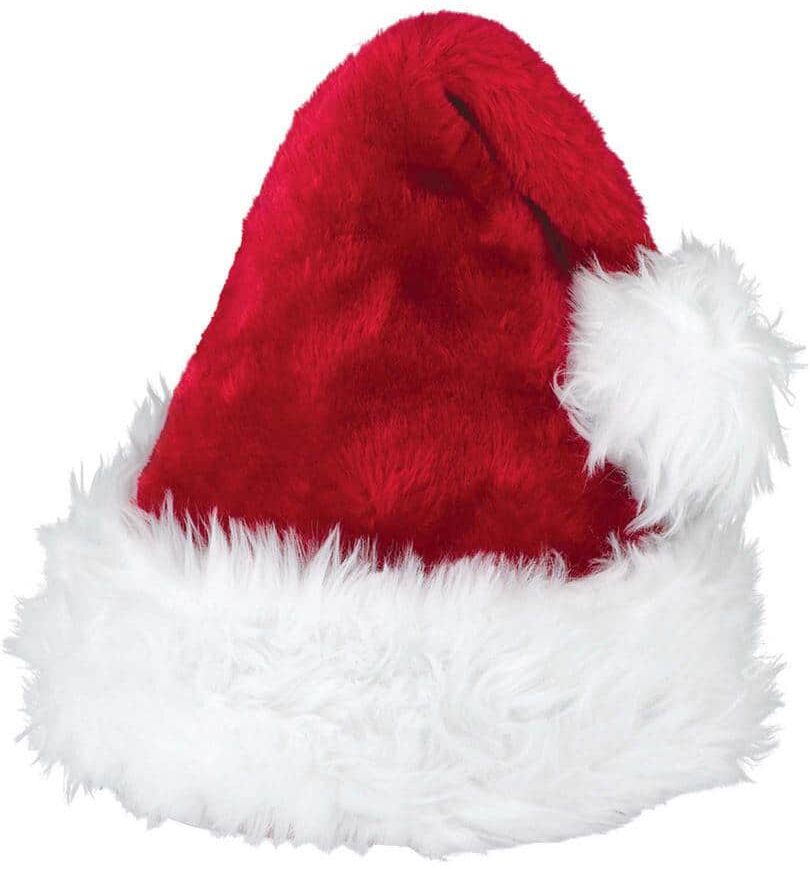 Amscan 15 in. x 11 in. Santa Christmas Deluxe Hat (2-Pack)