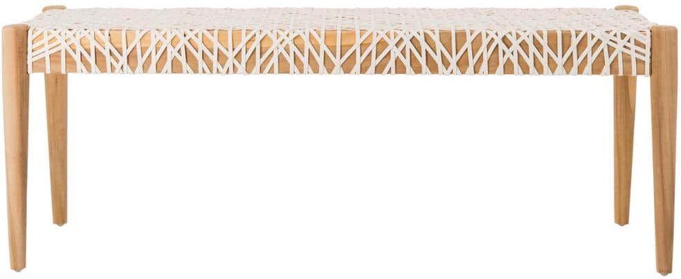 SAFAVIEH Bandelier Off-White/Natural Bench