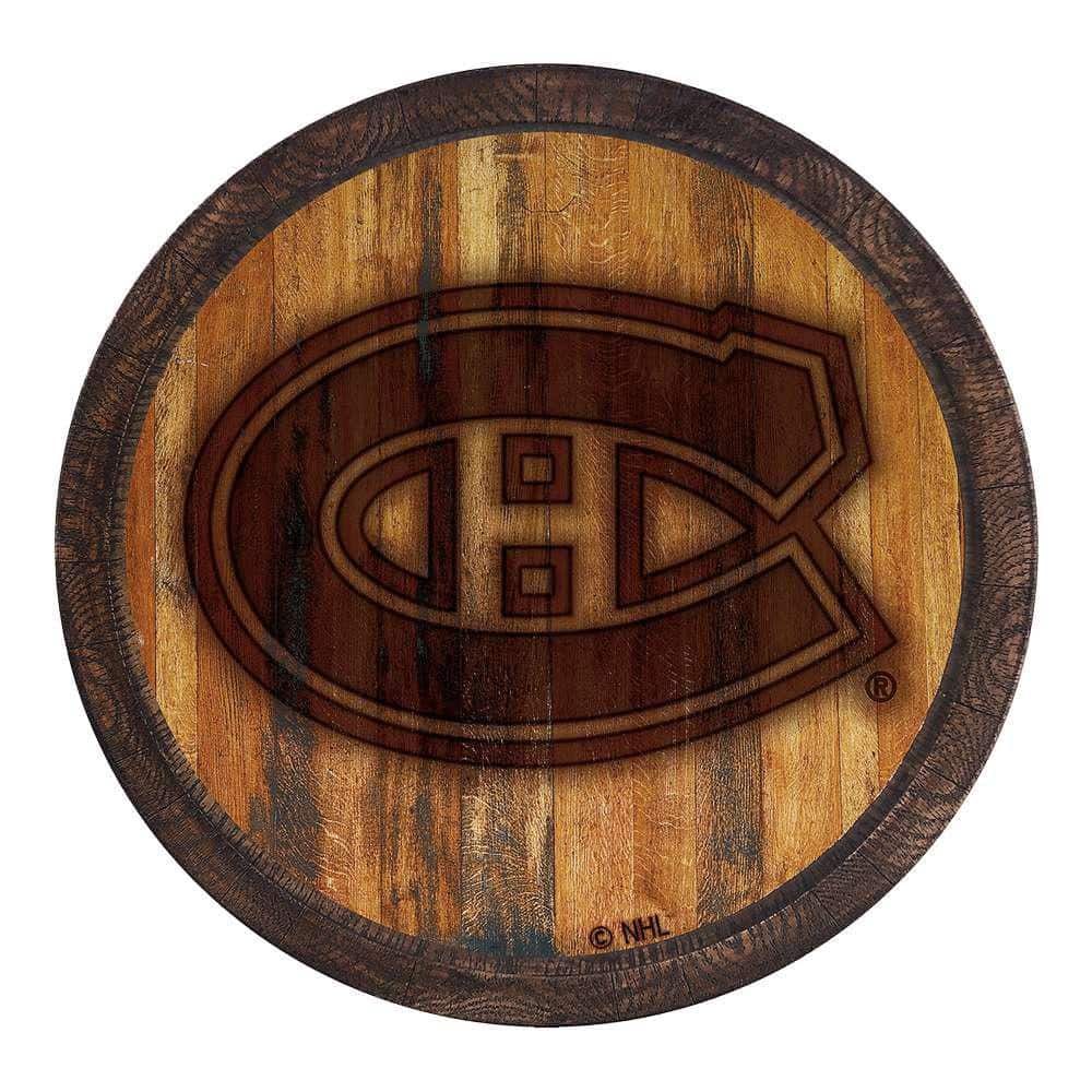 The Fan-Brand 20 in. Montreal Canadiens Branded "Faux" Barrel Plastic Decorative Sign
