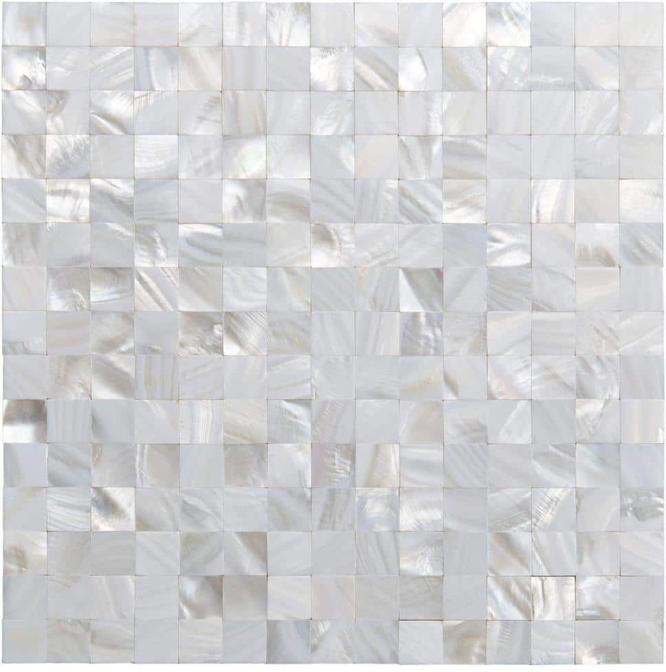 Art3d 6-Sheets Peel and Stick Mother of Pearl Shell Mosaic Tile for Kitchen Backsplashes 12 in. x 12 in