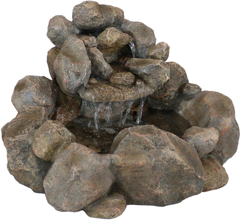 Sunnydaze Decor 18 in. Rocky Ravine Outdoor Water Fountain