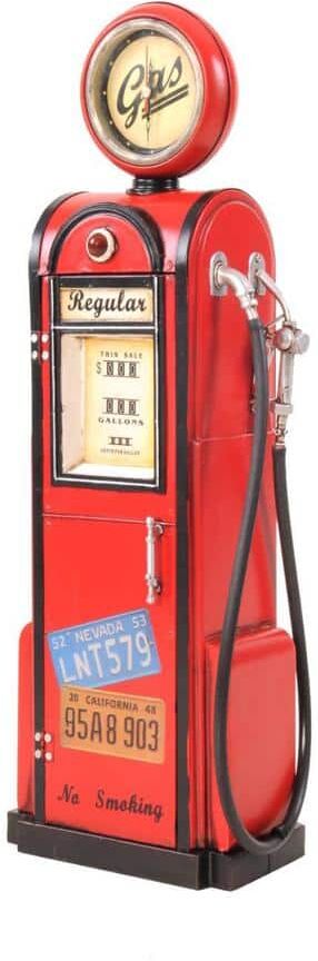 HomeRoots Gas Pump Clock Specialty Sculpture