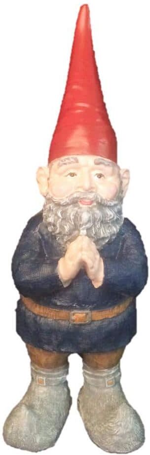 HOMESTYLES 14 in. H Mordecai the Garden Gnome Praying Hands Figurine Statue