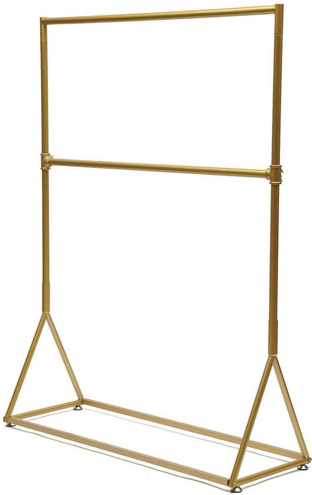 YIYIBYUS Gold Iron Freestanding Clothes Rack Display Stand 47.2 in. W x 62.9 in. H