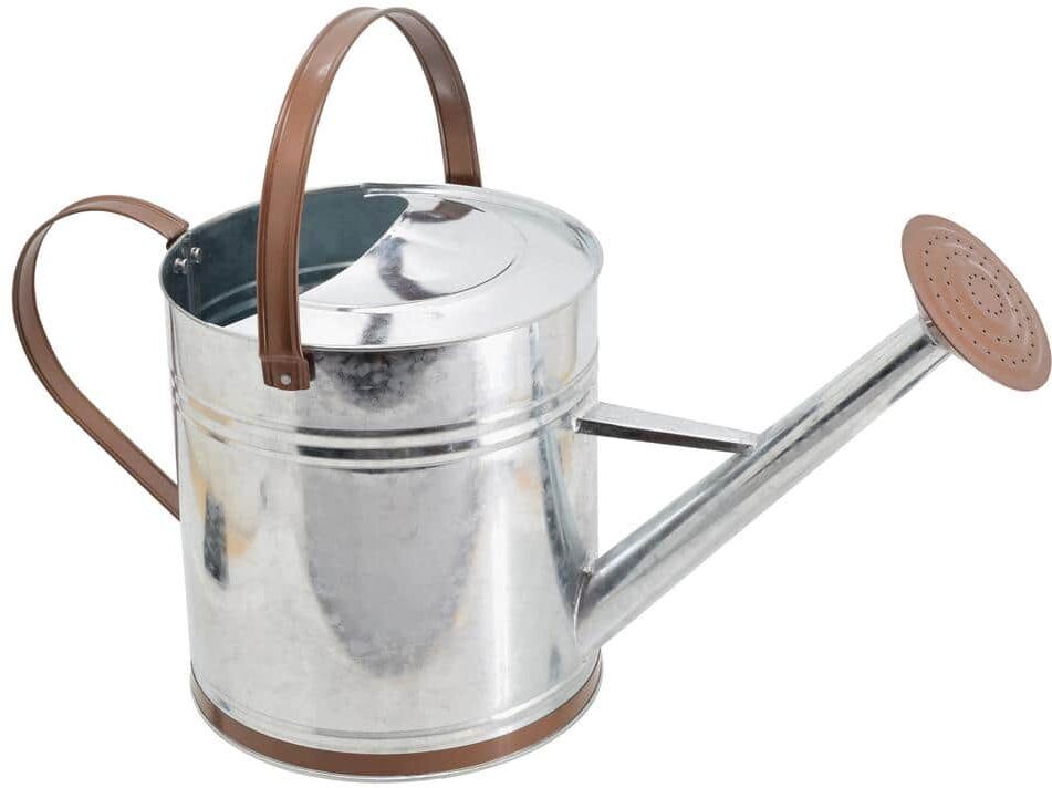 Arcadia Garden Products Classic 2.6 Gal. Chrome Metal Watering Can