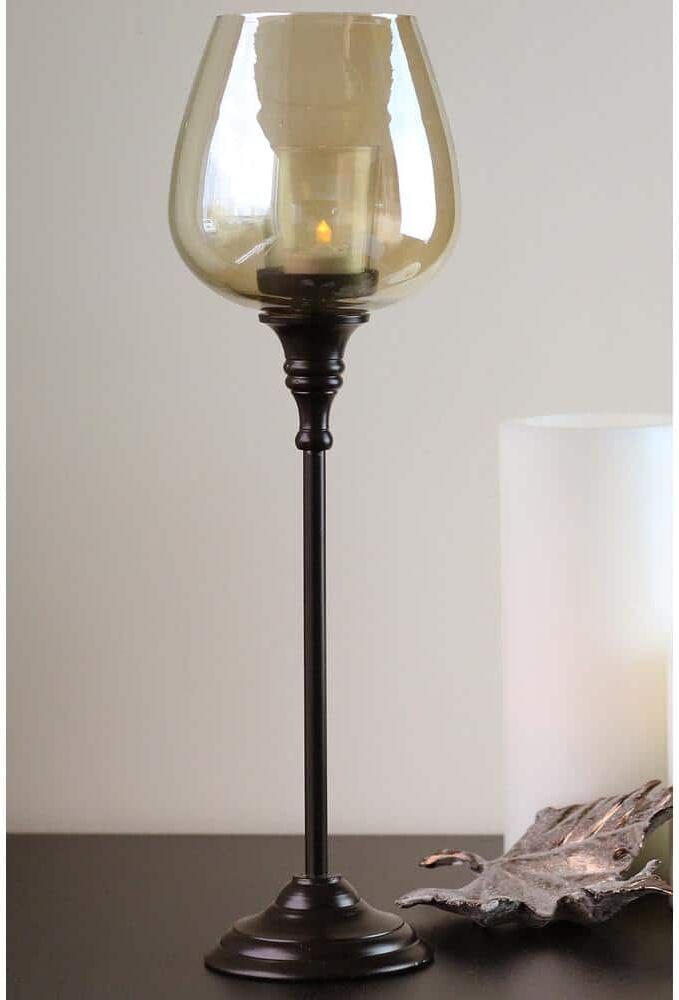 Northlight 16.25 in. Golden Luster Brown Stemmed Votive Candle Holder