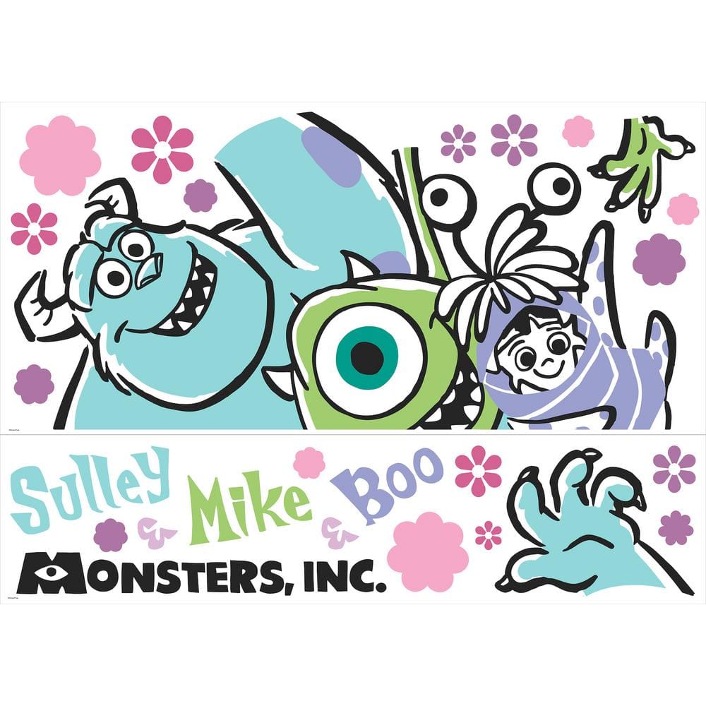RoomMates Monsters Inc. Green Peel and Stick Giant Wall Decals