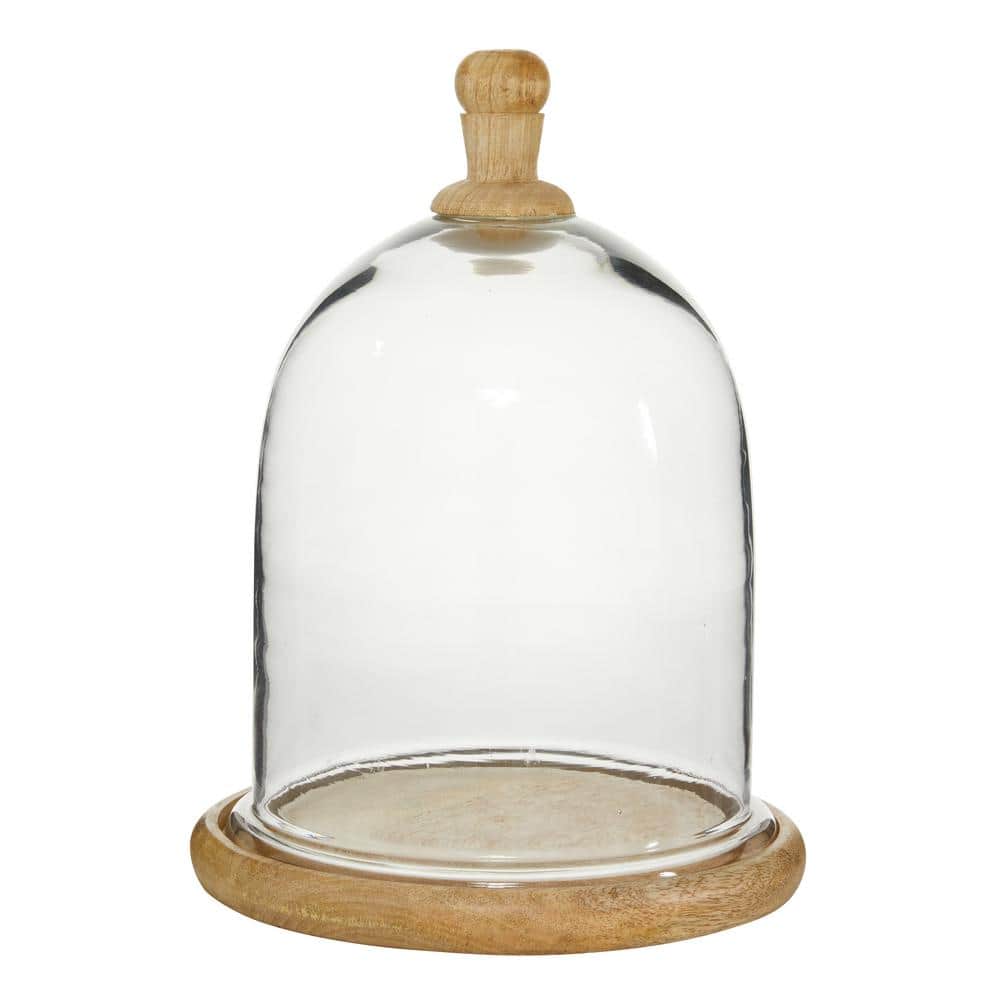 Litton Lane Clear Decorative Cake Stand with Glass Lid