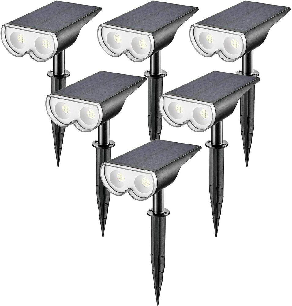 Cubilan Solar Spot Lights Outdoor for Garden Yard Driveway Walkway, 6 Pack