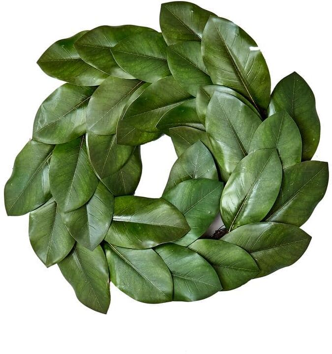 Worth Imports 20 in. Artificial Magnolia Leaf Wreath