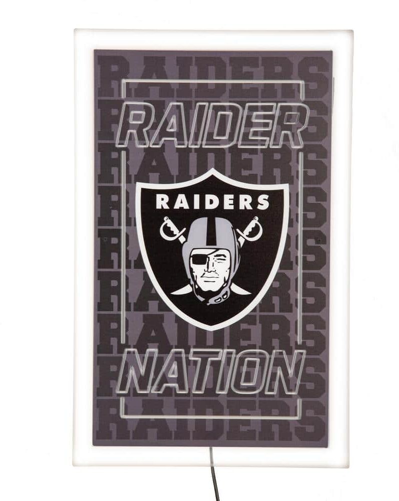 Evergreen Las Vegas Raiders 22 in. x 14 in. NeoLite Plug-In LED Lighted Sign