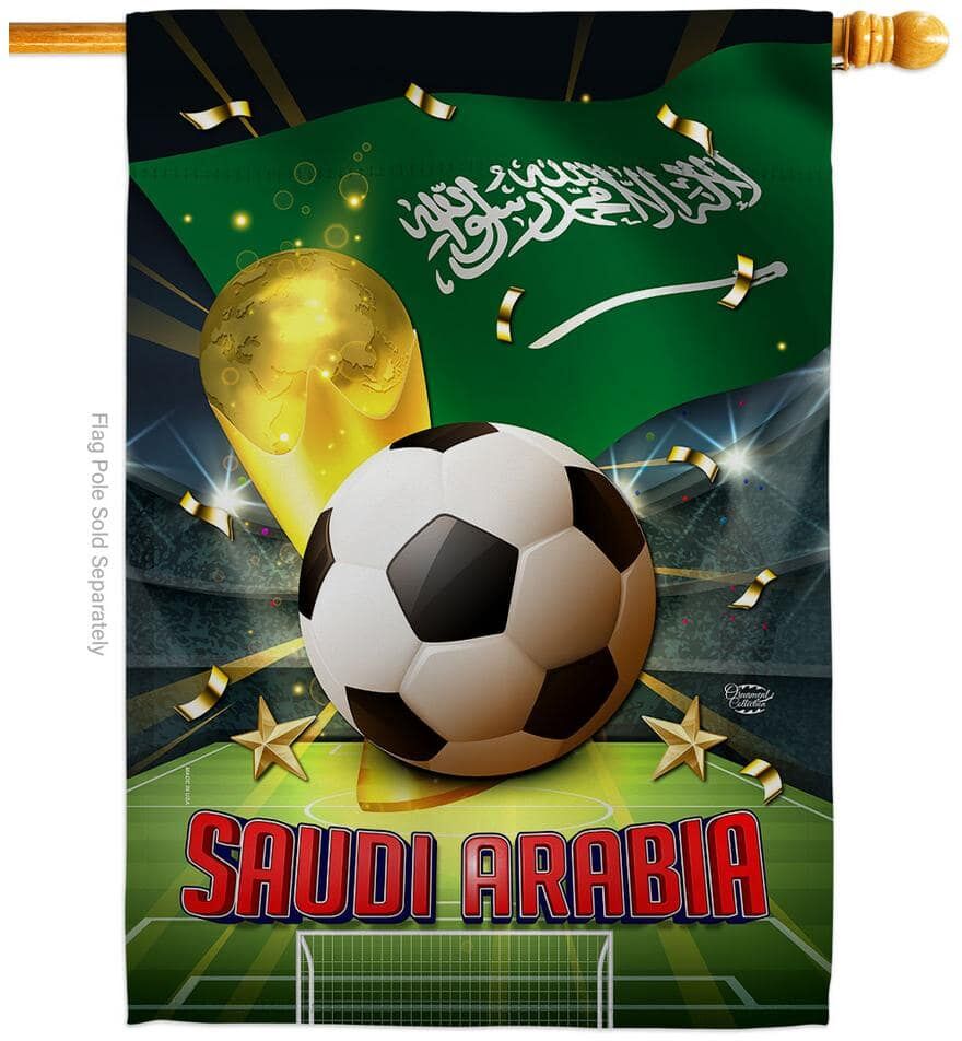 Ornament Collection 28 in. x 40 in. World Cup Saudi Arabia Soccer House Flag Double-Sided Sports Decorative Vertical Flags