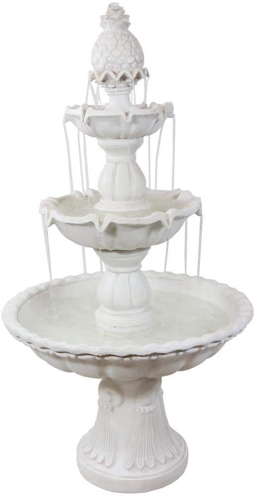 Sunnydaze Decor 59 in. 3-Tier Welcome Outdoor Water Fountain