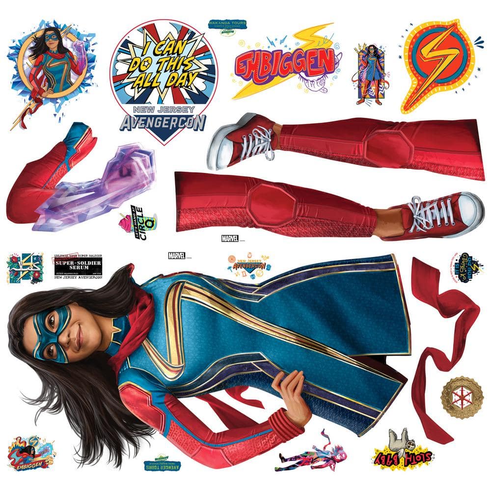 RoomMates Blue Ms Marvel Giant Wall Decals
