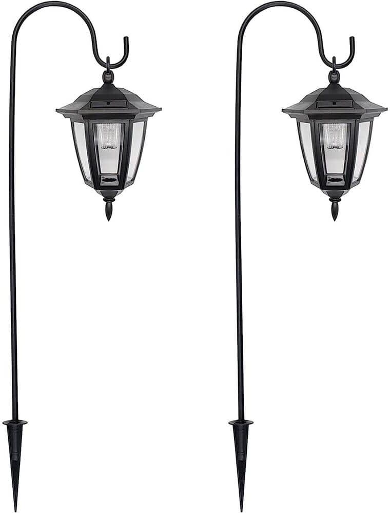 34 Inch Hanging Solar Lights Dual Use Shepherd Hook Lights，2 Pack