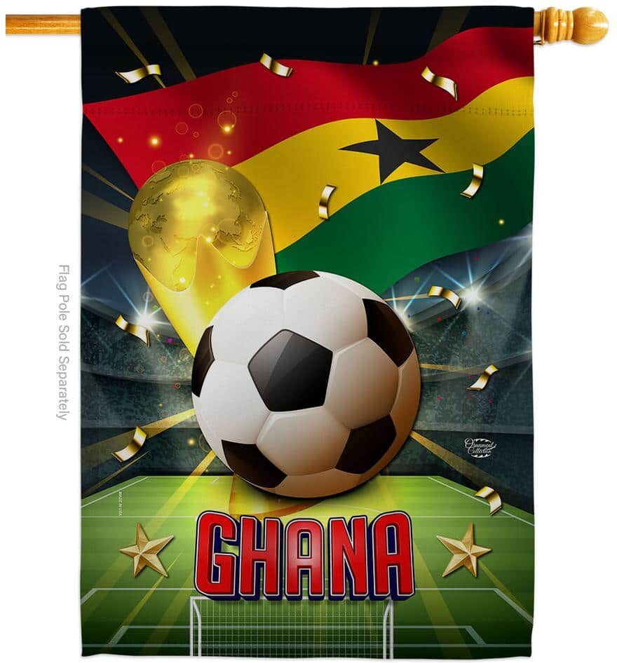 Ornament Collection 28 in. x 40 in. World Cup Ghana Soccer House Flag Double-Sided Sports Decorative Vertical Flags