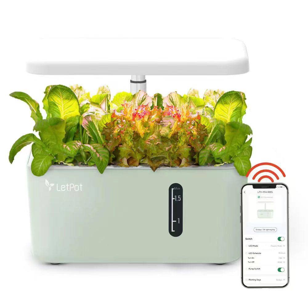 Wildaven LetPot 1.5L Smart Indoor Garden Hydroponics Growing System with 5 Pods, APP and WiFi-Controlled