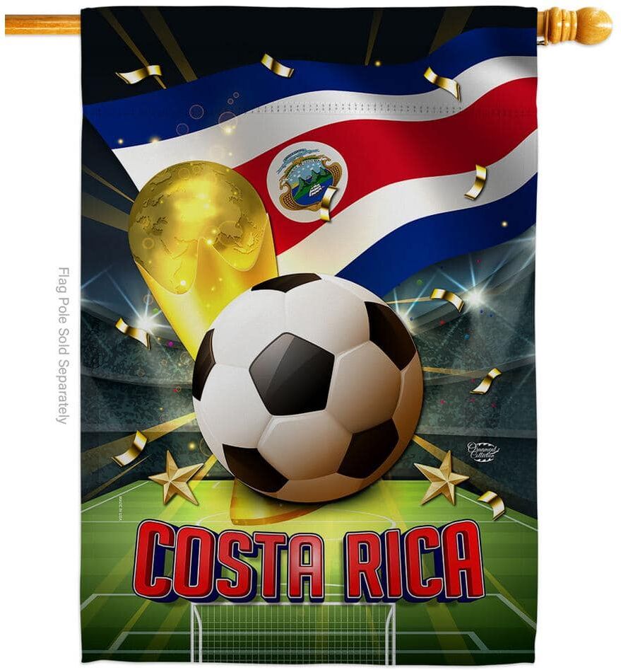 Ornament Collection 28 in. x 40 in. World Cup Costa Rica Soccer House Flag Double-Sided Sports Decorative Vertical Flags