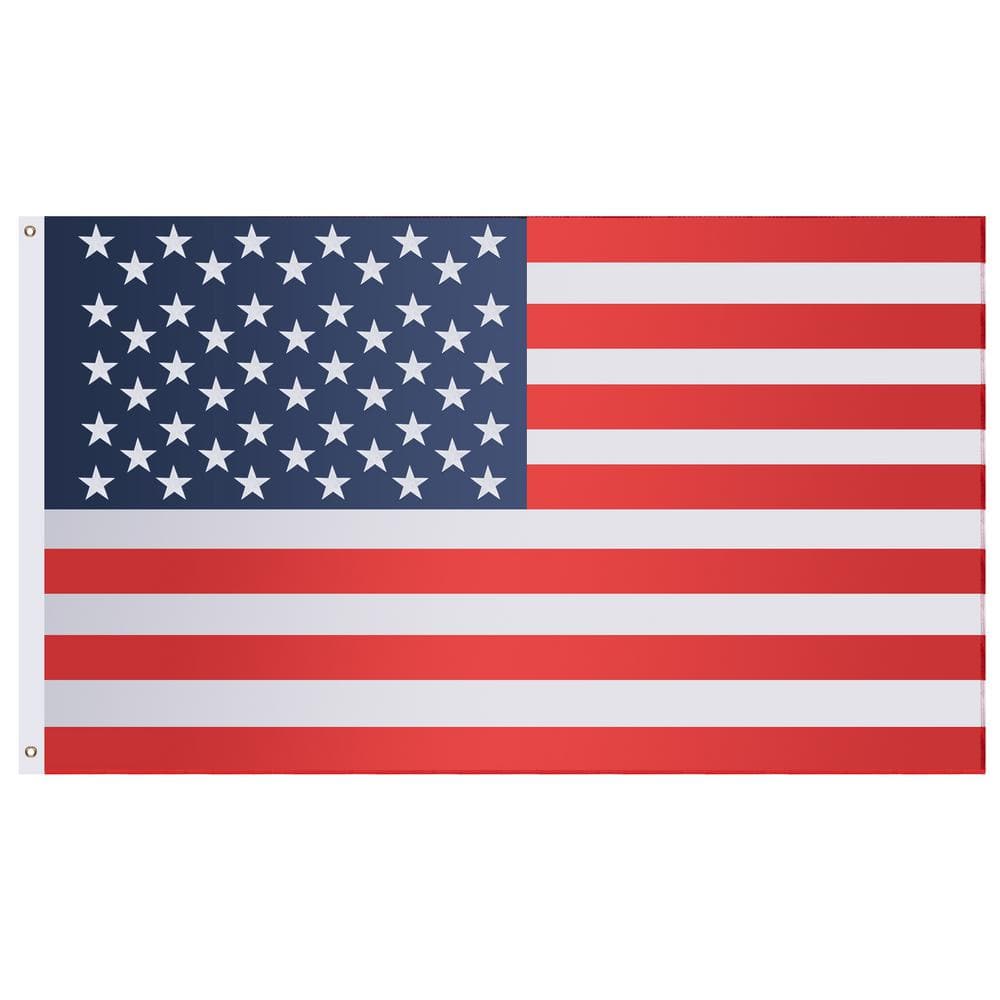 HONEY JOY 3 ft. x 5 ft. American Flag Polyester US Flag 2-Sided Garden Decorations with Double Stitching