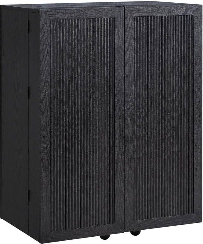 Home Source Industries Black Jill Zarin Folding Wine Cabinet