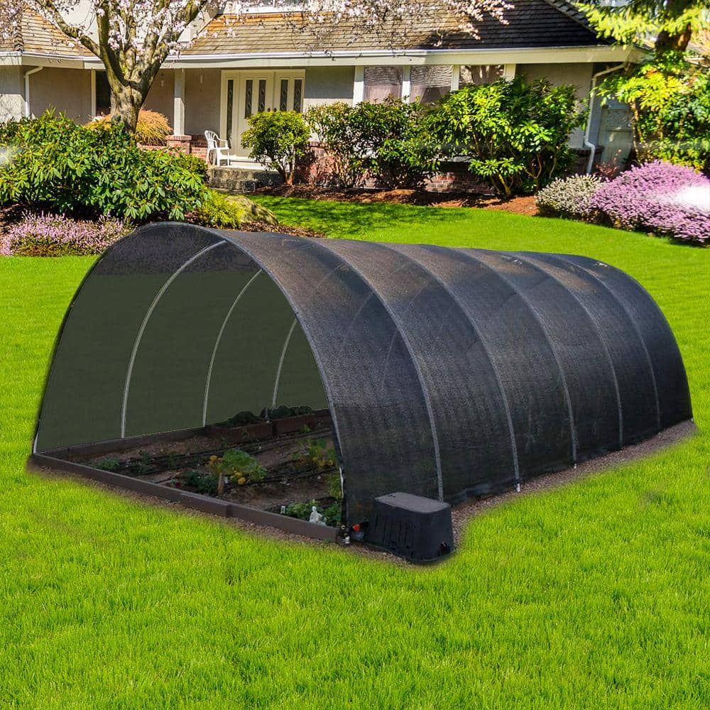 Agfabric 6 ft. x 12 ft. Black 70% Greenhouse Sunblock Shade Cloth with Grommets