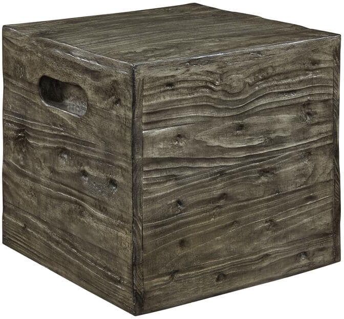 Powell Company Coleman Rustic Grey 18" x 18" x 17"H Faux Wood Crate