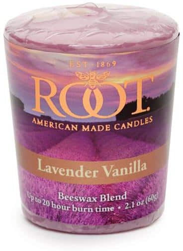 ROOT CANDLES 20-Hour Lavender Vanilla Scented Votive Candle (Set of 18)