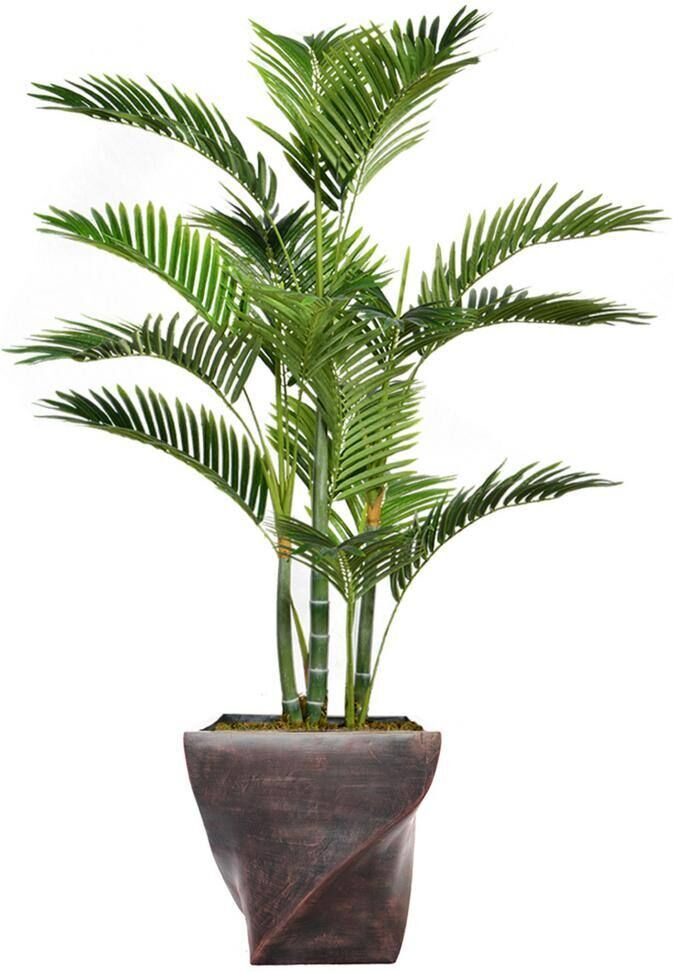 VINTAGE HOME 57.5 in. Tall Palm Tree Artificial Decorative Faux with Burlap Kit and Fiberstone Planter