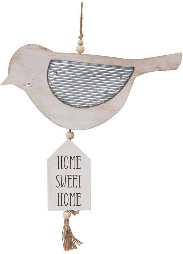 PARISLOFT Home Sweet Home Bird Wall Decorative Sign