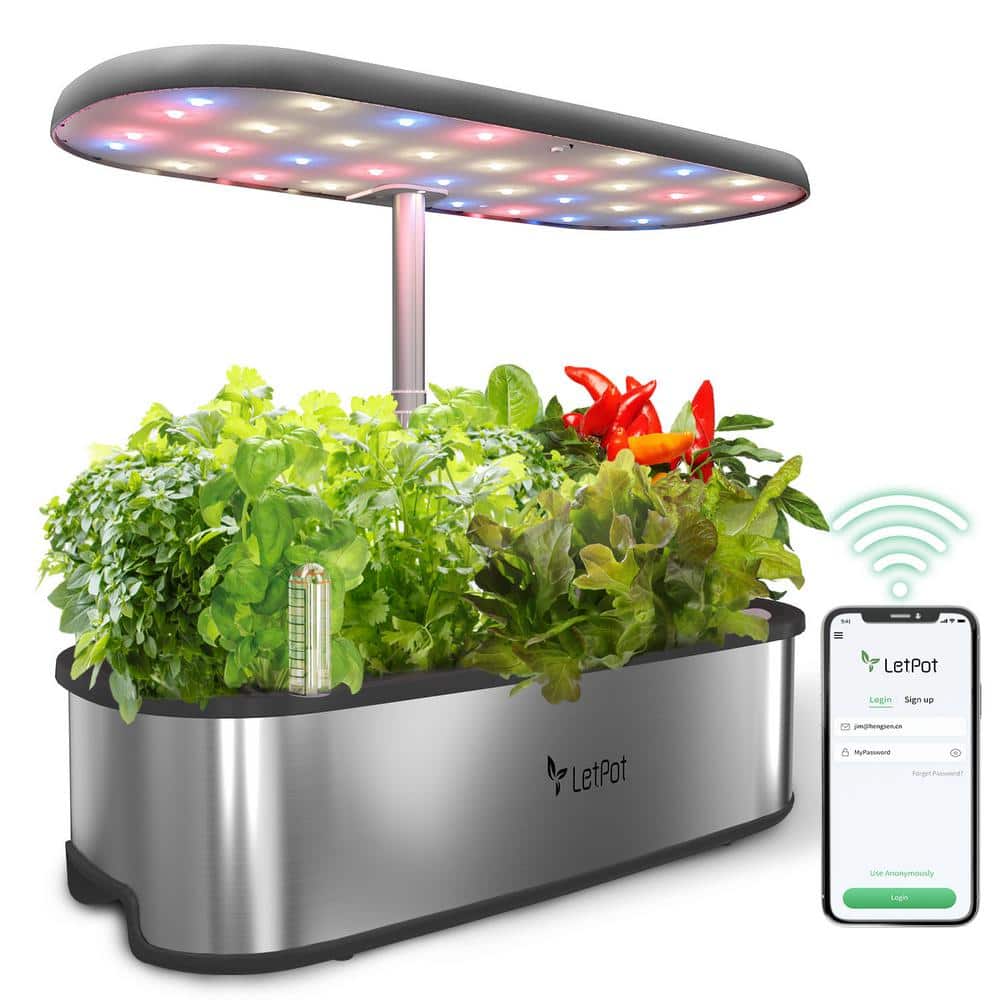 Wildaven LetPot 5.5L Smart Indoor Garden Hydroponics Growing System with 12 Pods, APP and WiFi-Controlled