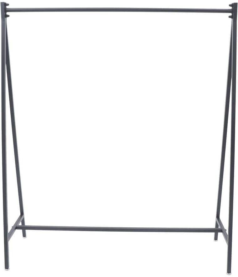 YIYIBYUS Black Metal Clothes Rack Freestanding Garment Display Stand 47 in. W x 55 in. H