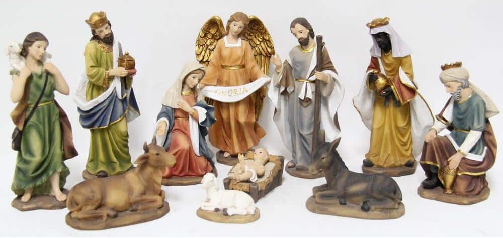 HI-LINE GIFT LTD. 8 in. H Nativity Set Garden Statue (11-Piece)