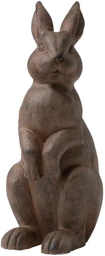 Glitzhome 22.75 in. H MGO Standing Rabbit Garden Statue