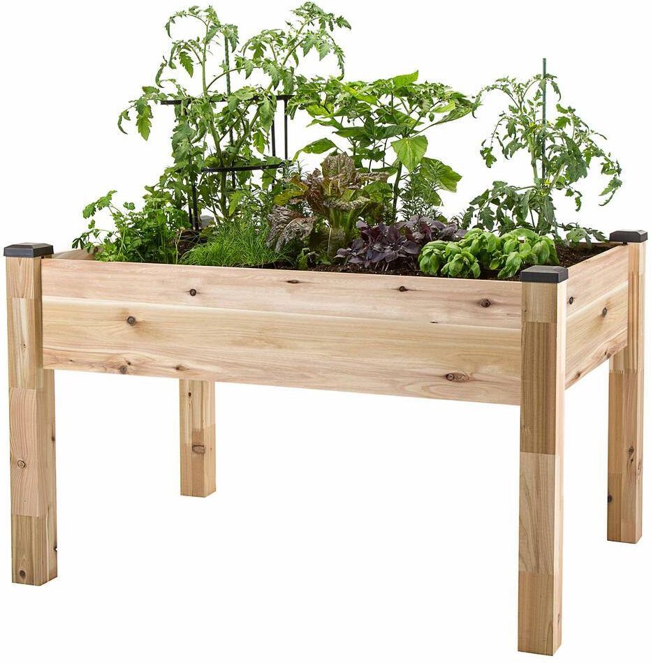 cedarcraft Beautiful. Functional. Sustainable. 34 in. x 49 in. x 30 in. H Elevated Cedar Planter