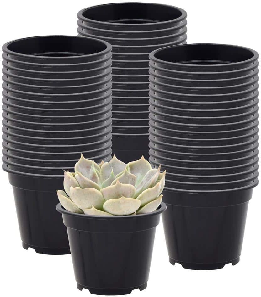 Arcadia Garden Products 3 in. Black Plastic Standard Grow Pot (250-Pack)