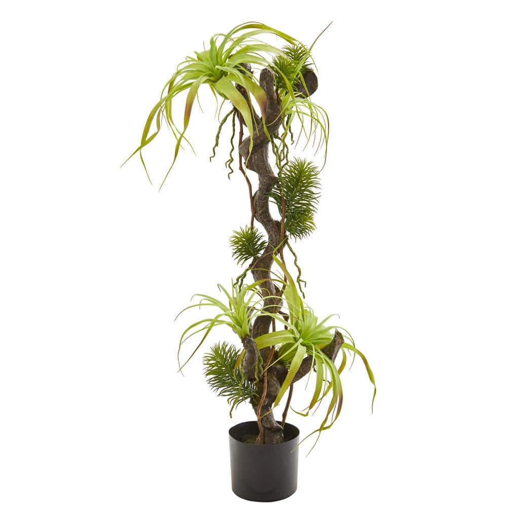 Nearly Natural 41 in. Air Plant and Succulent Jungle Artificial Plant