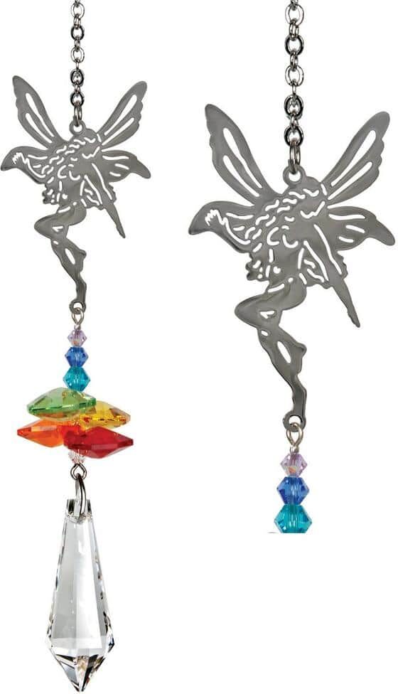 WOODSTOCK CHIMES Woodstock Rainbow Makers Collection, Crystal Fantasy, 4.5 in. Rainbow Fairy Crystal Suncatcher