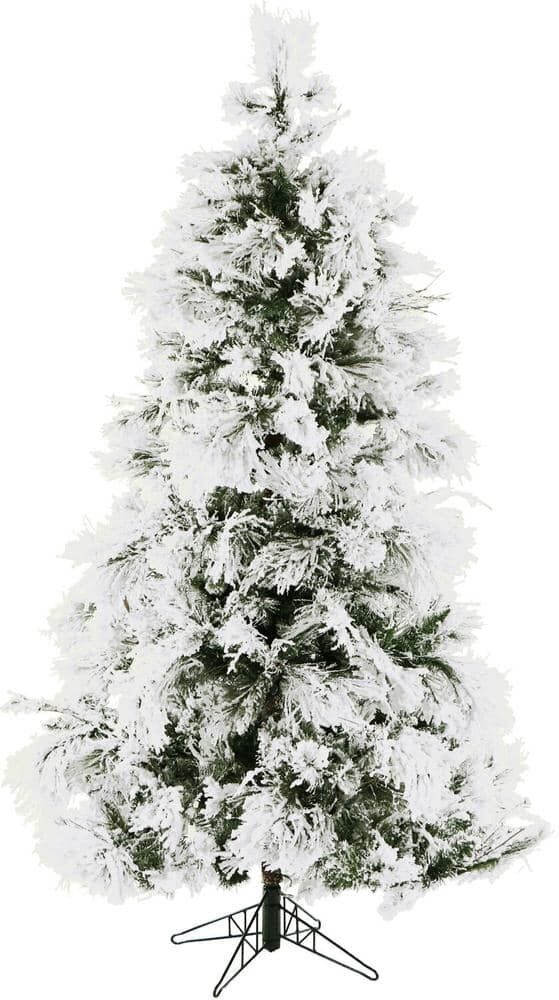 Christmas Time 5 ft. Unlit Frosted Artificial Christmas Tree