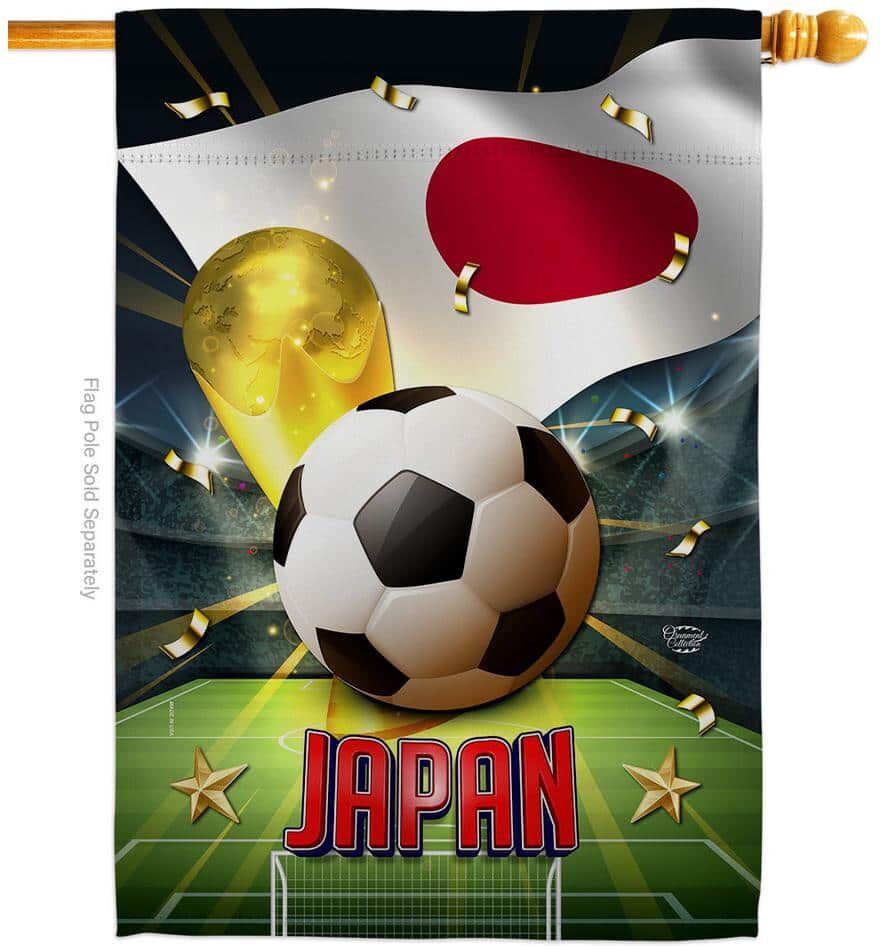 Ornament Collection 28 in. x 40 in. World Cup Japan Soccer House Flag Double-Sided Sports Decorative Vertical Flags