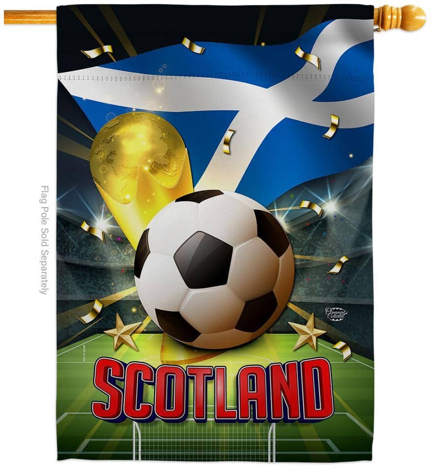 Ornament Collection 28 in. x 40 in. World Cup Scotland Soccer House Flag Double-Sided Sports Decorative Vertical Flags