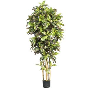 Nearly Natural 6 ft. Artificial Croton Silk Tree