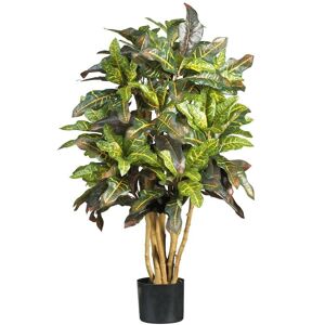 Nearly Natural 3 ft. Artificial Croton Silk Tree