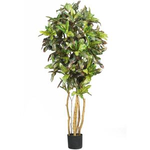 Nearly Natural 5 ft. Artificial Croton Silk Tree