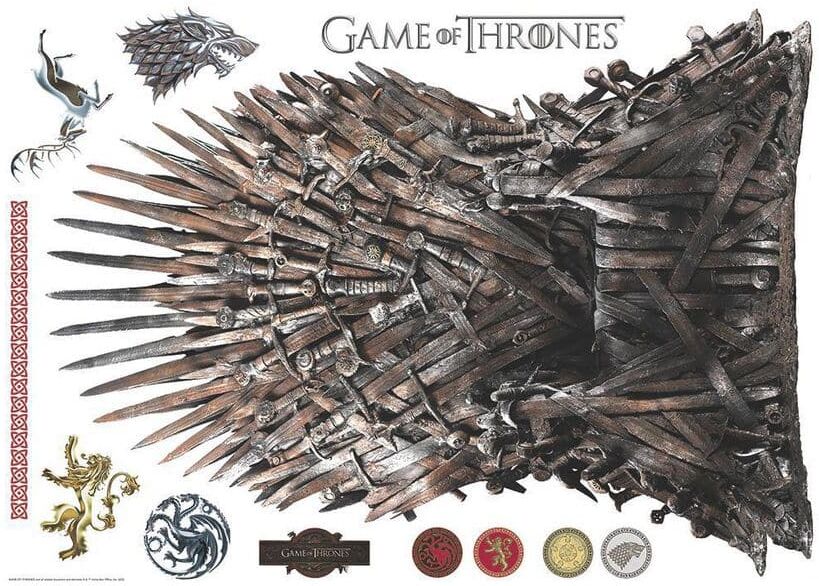 RoomMates GAME OF THRONES THE IRON THRONE XL GIANT PEEL & STICK WALL DECALS