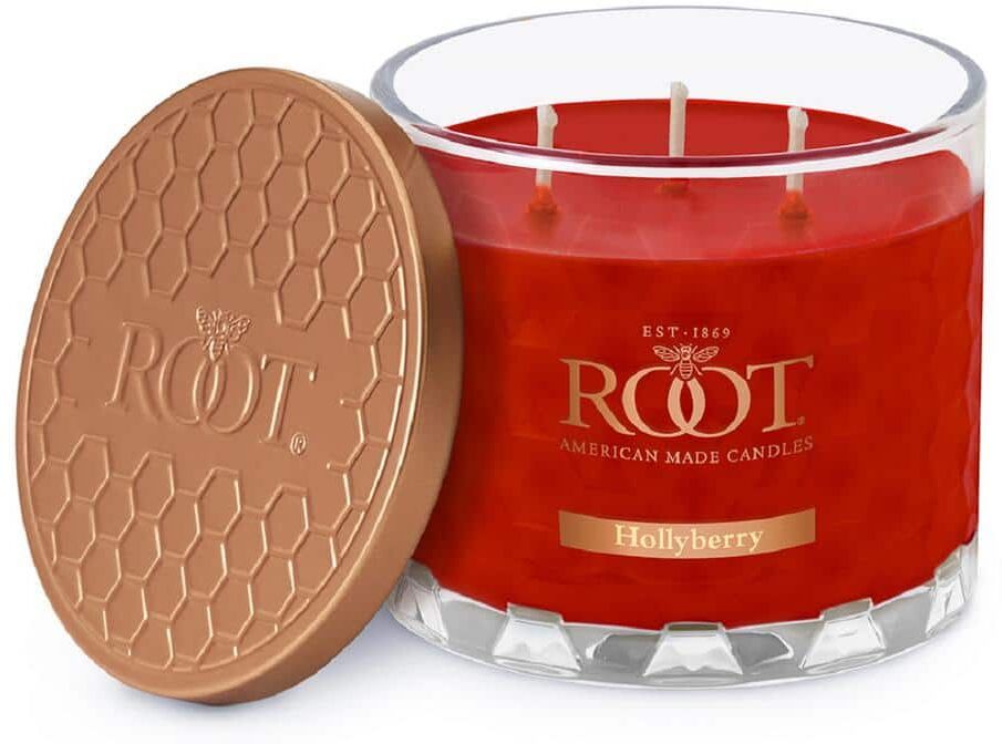 Root Candles 3 Wick Honeycomb Hollyberry Scented Jar Candle