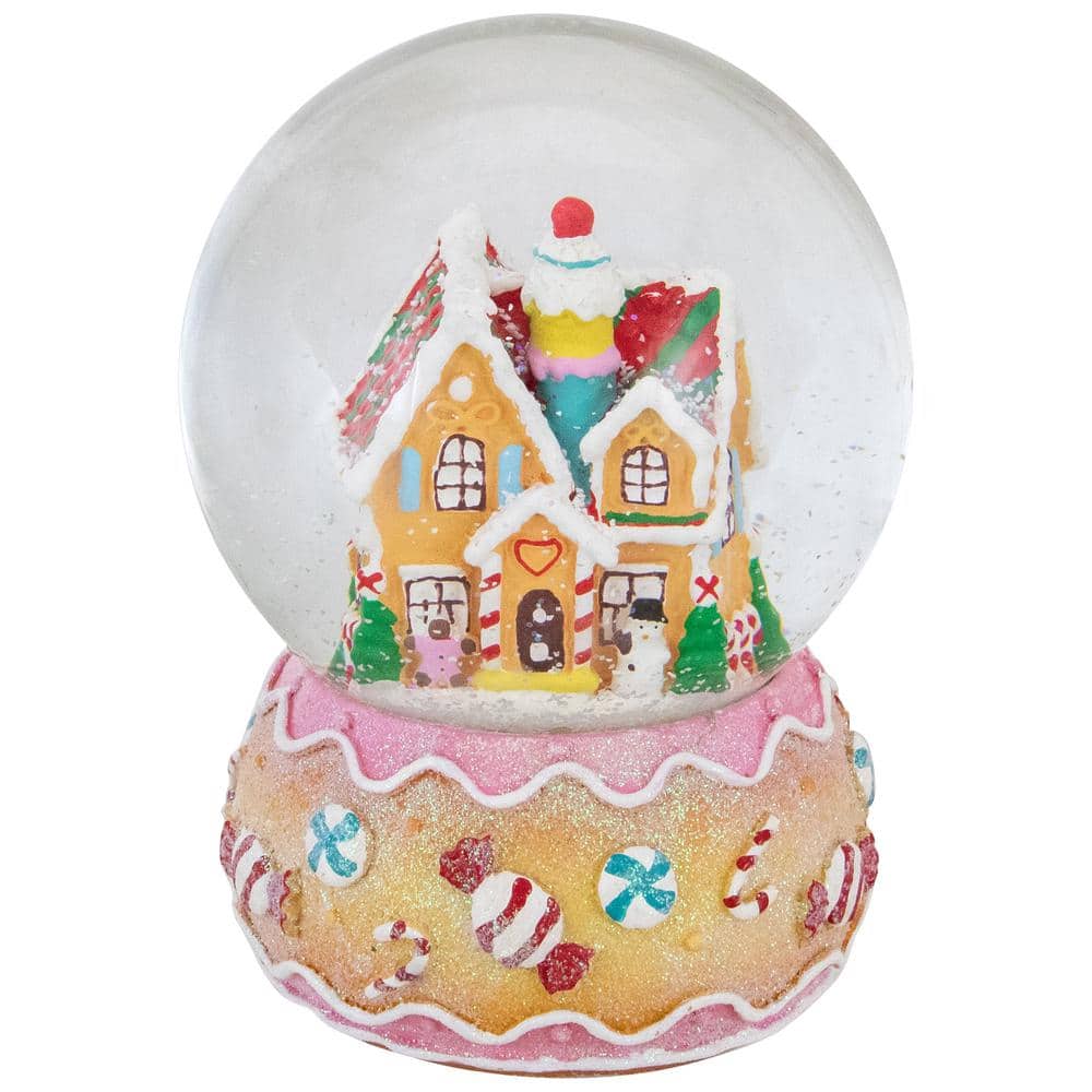 Northlight 6.5 in. Musical Gingerbread House Christmas Snow Globe