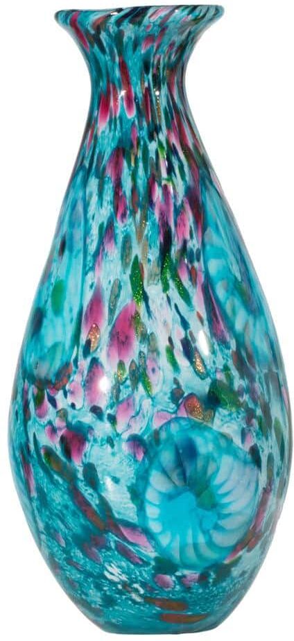 Dale Tiffany Leona 11.75 in. Hand Blown Art Glass Vase