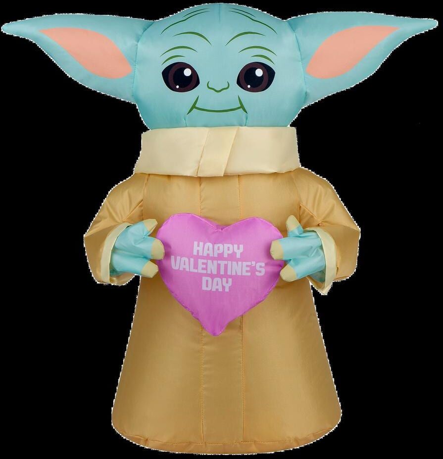 National Tree Company 20 in. Inflatable Valentine's Baby Yoda